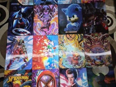 New 3D posters - Sonic, Marvel, Barbie, Demon slayer, Mario, Naruto, etc.. Picture changing