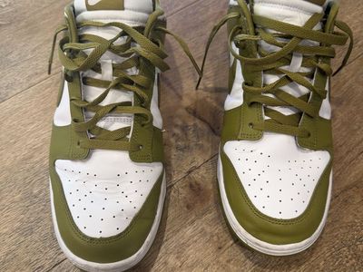 Nike Dunk Low Retro White Pacific Moss Sneakers Size 13