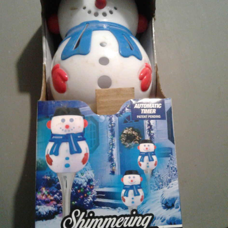 3 Snowman Pathway Lights