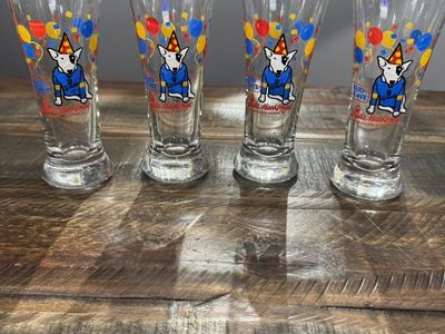 1987 Bud Light Spuds Mackenzie Glasses