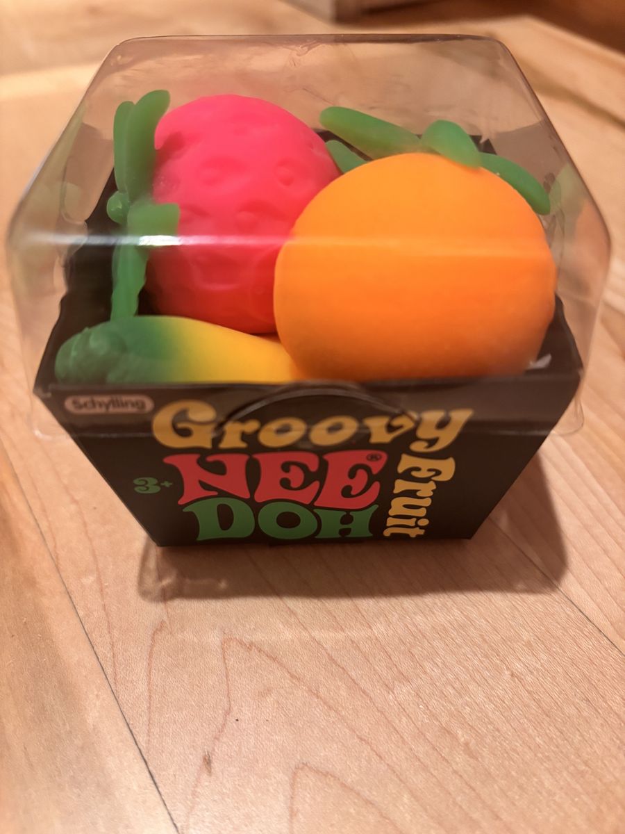 Schylling Groovy NeeDoh Fruit Fidget Toy Set New in Package
