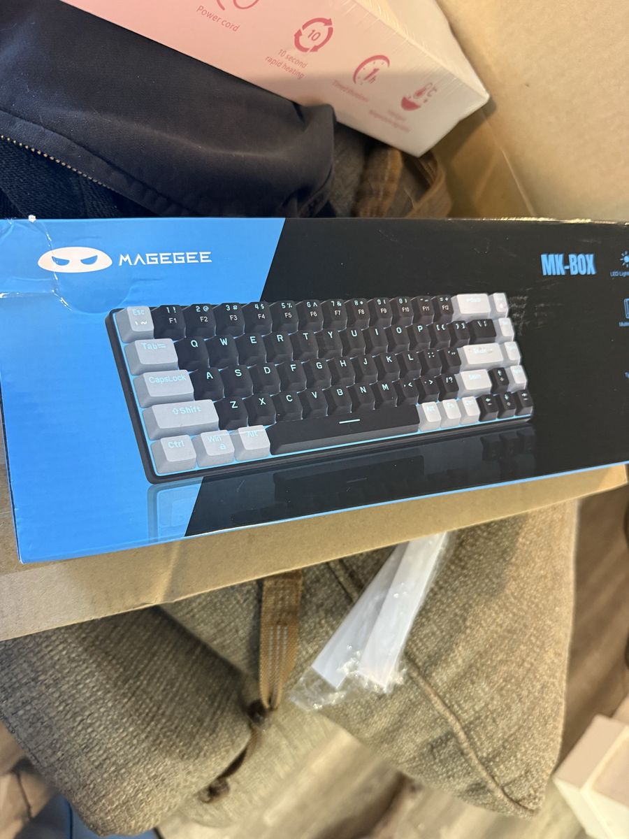 MAGEGEE MK-BOX 68-Key Mechanical Gaming Keyboard with LED, Multimedia Keys, USB-C Connection