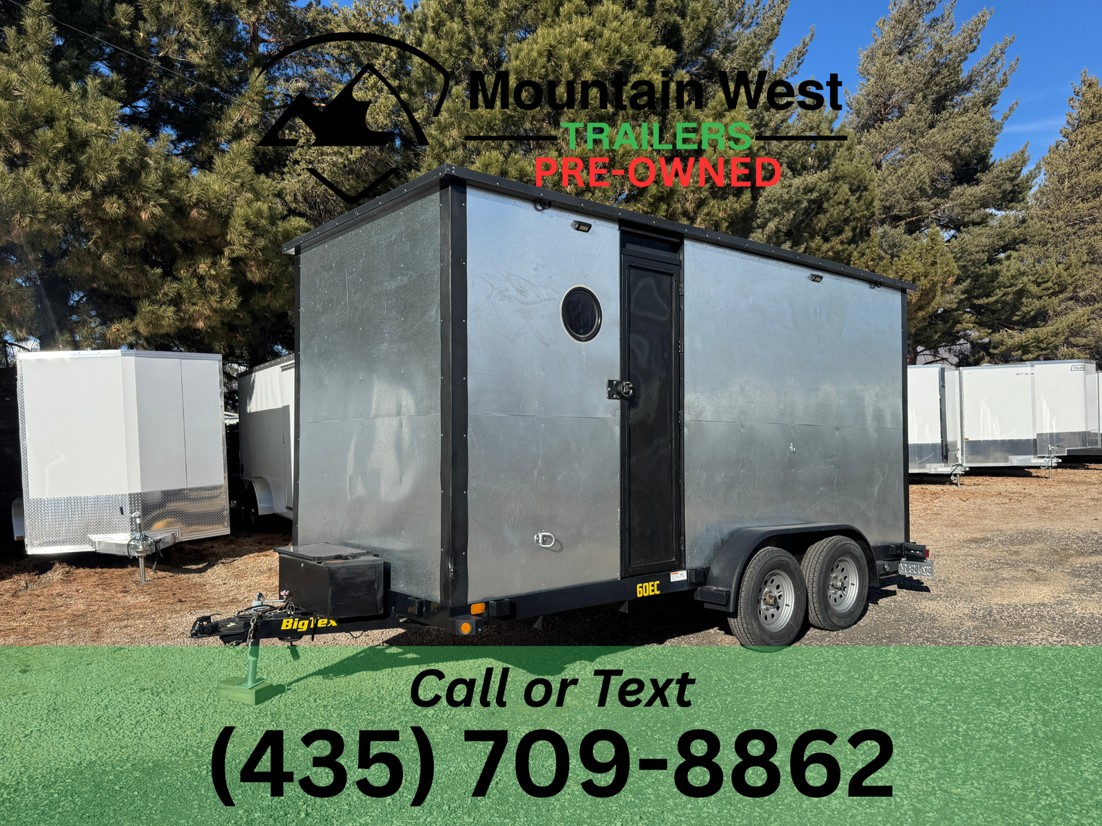 2020 USED BigTex 7X16-7K Car Hauler w/ Homemade Enclosure