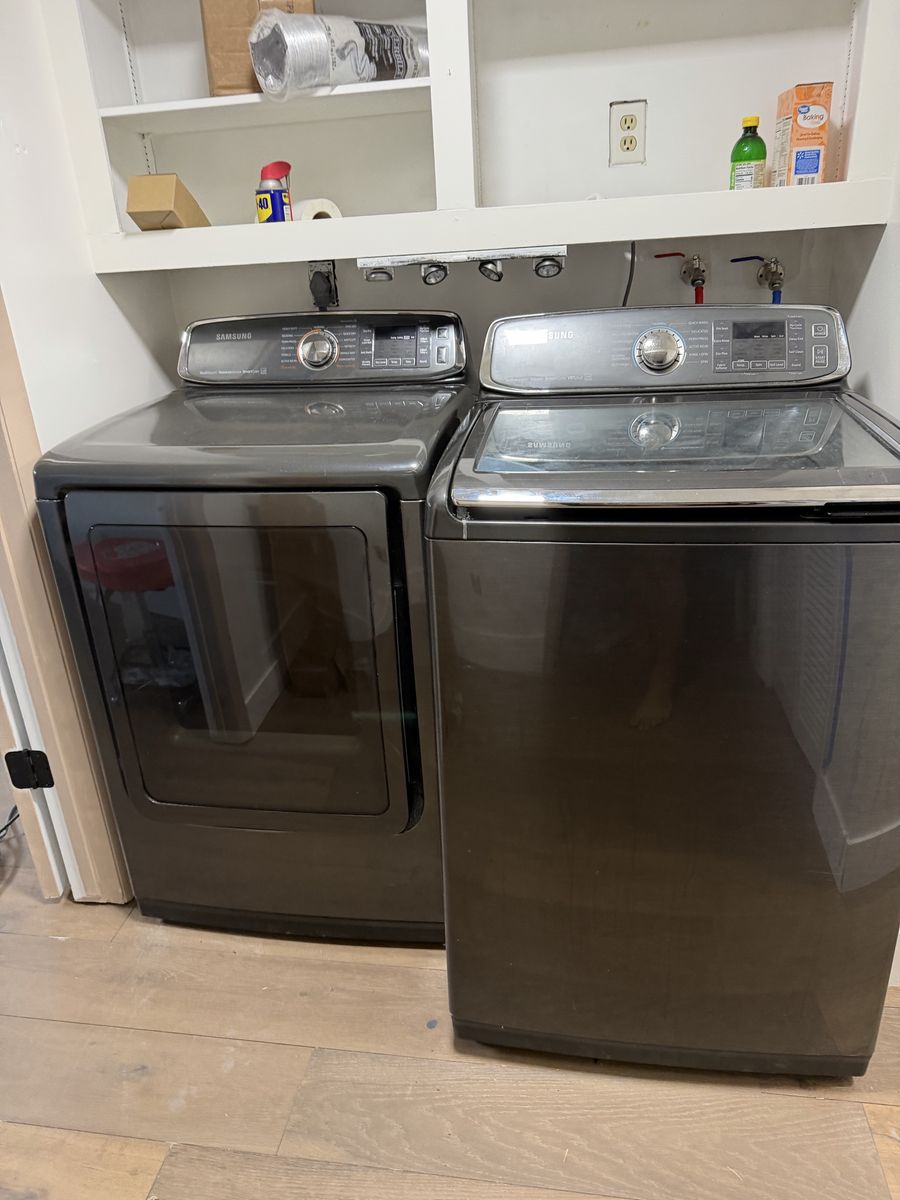 Samsung MultiSteam SmartCare Washer & Dryer Set - Dark Gray, Excellent Condition