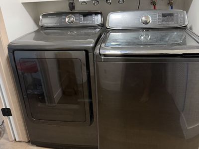 Samsung MultiSteam SmartCare Washer & Dryer Set - Dark Gray, Excellent Condition