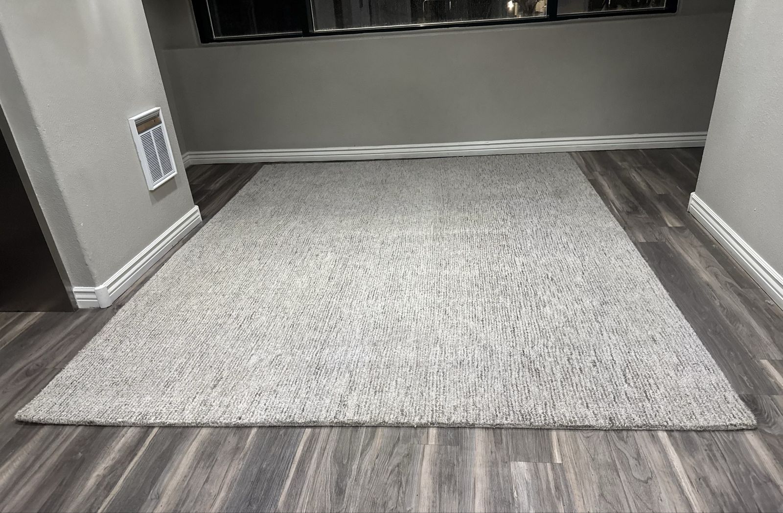 Restoration Hardware RH Wool Distress 8x10” Light Gray White  Hand-Knotted Rug Pristine New Rare Was $5800