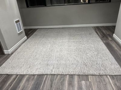 Restoration Hardware RH Wool Distress 8x10” Light Gray White Hand-Knotted Rug Pristine New Rare Was $5800