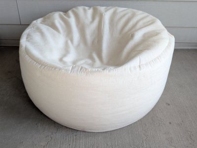 Large Plush Bean Bag Chair - Cream Off-White