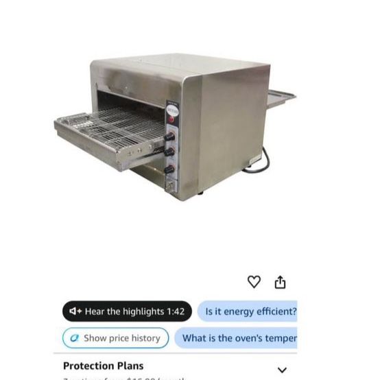 Omcan 11387 Commercial Countertop Conveyor Pizza Oven Model CE-TW-0356