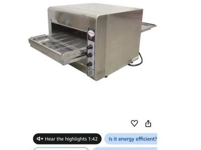 Omcan 11387 Commercial Countertop Conveyor Pizza Oven Model CE-TW-0356