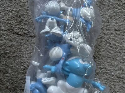 Bag of Smurf Collectible Figurines