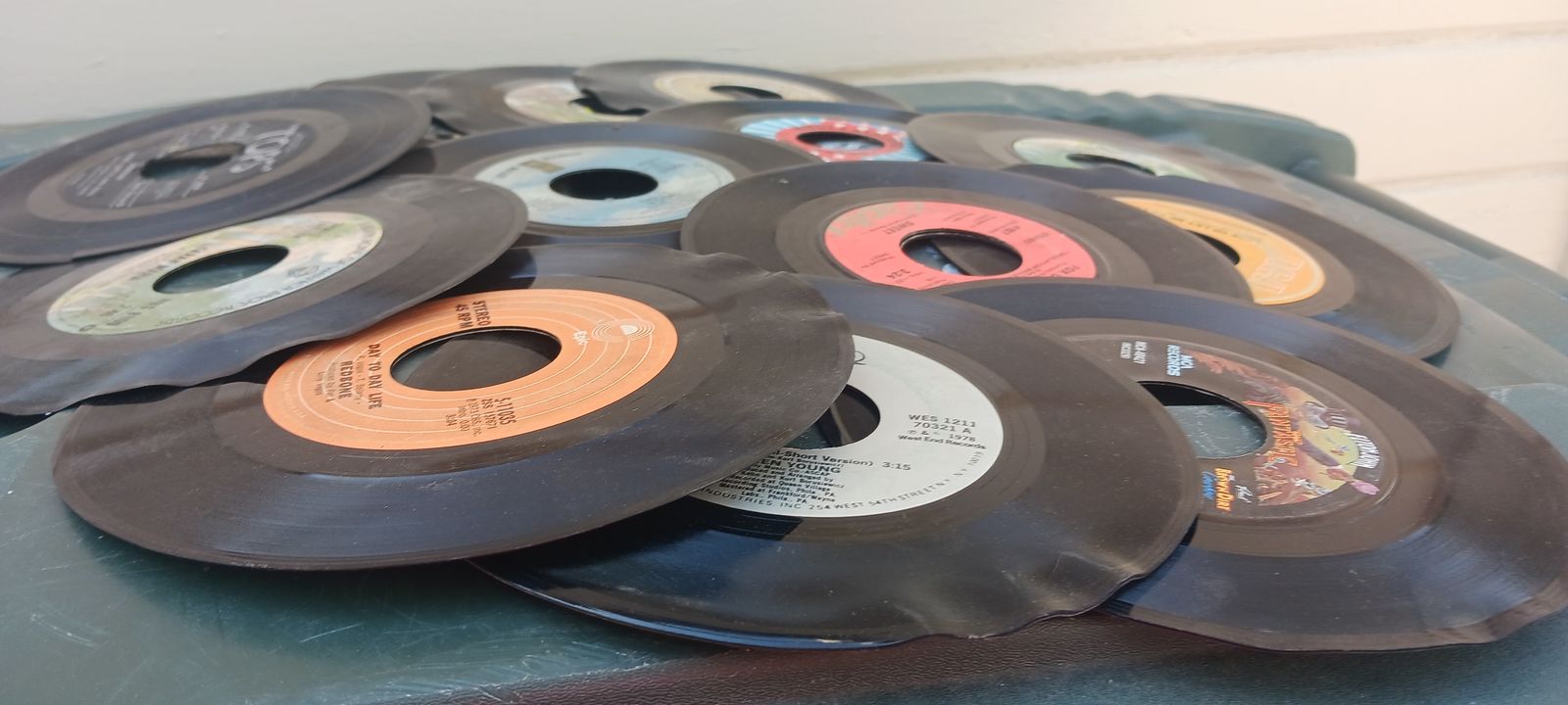 Vinyl records damaged