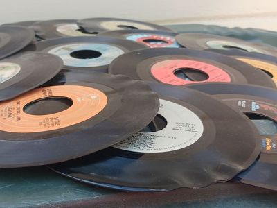Vinyl records damaged