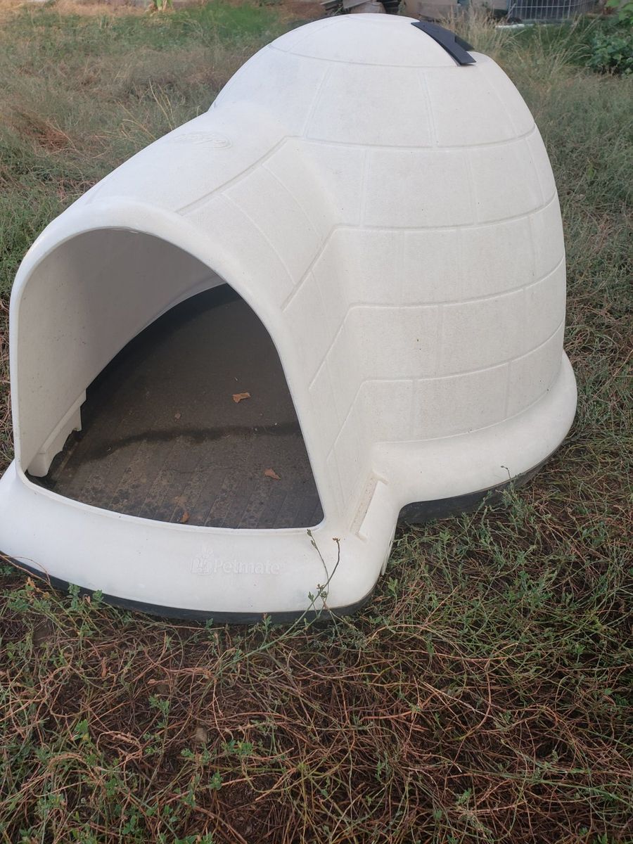 Petmate Indigo Dog House Igloo Style Heavy Duty Plastic Shelter