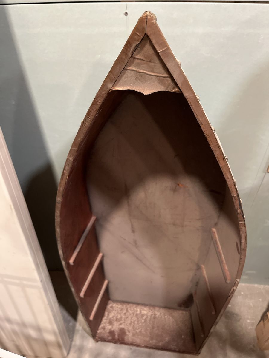 Rustic Wooden Canoe antique