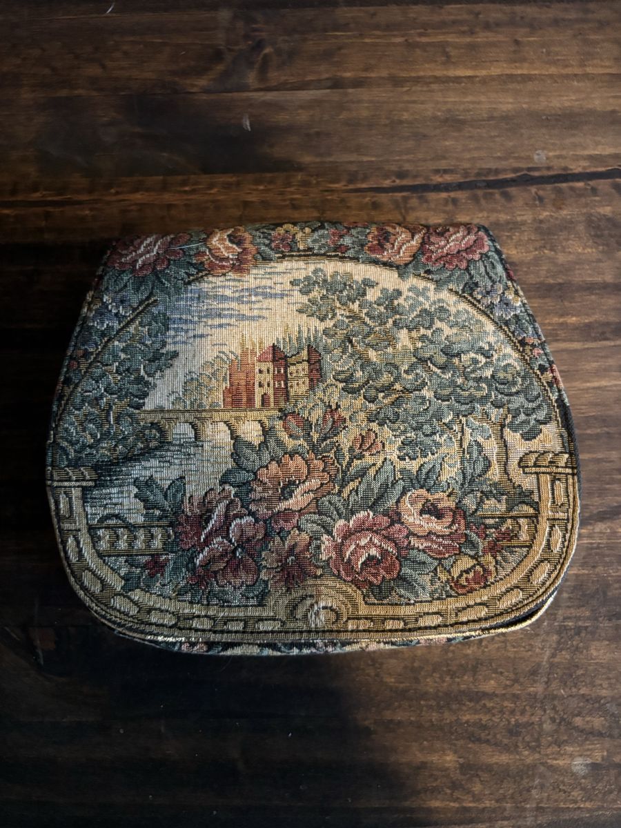 Vintage Tapestry Clutch Purse