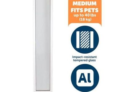 PetSafe White Aluminum Medium White Freedom Patio Sliding Panel (76 in. to 81 in.) Pet Door Dog Cat