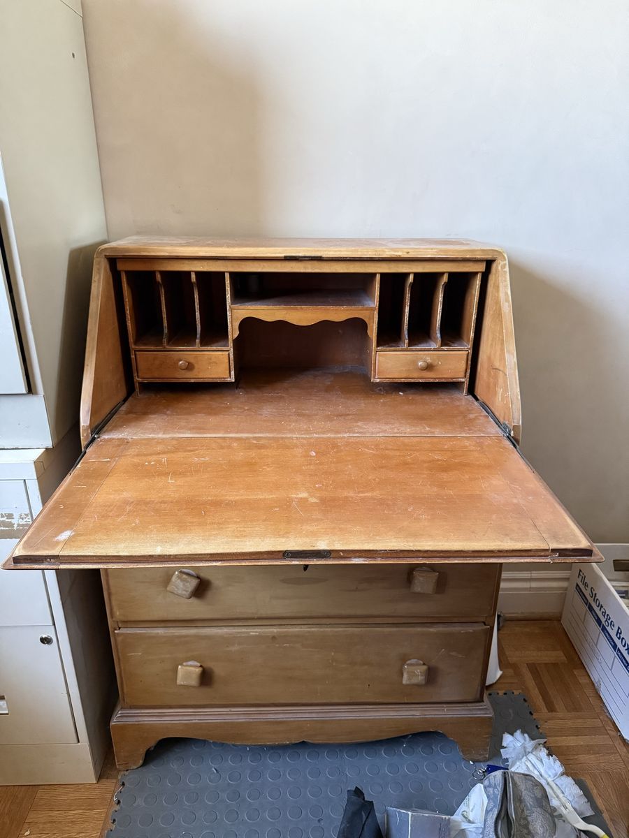Slant front secretary desk