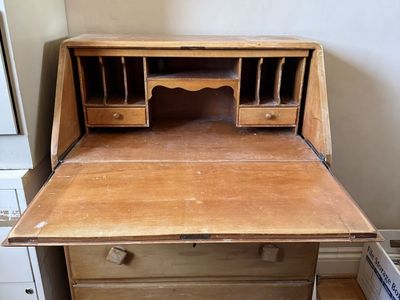 Slant front secretary desk