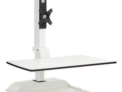 Safco Soar Electric Sit/Stand Desk Converter w/ Monitor Arm - NEW in Box
