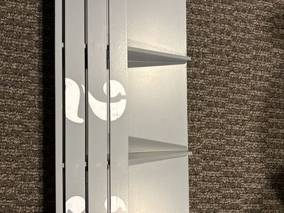 Grey Slatted Wall Organizer