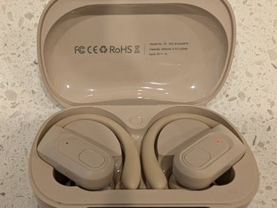 Occiam Wireless Bluetooth Earbuds w/ Ear Hooks & Charging Case