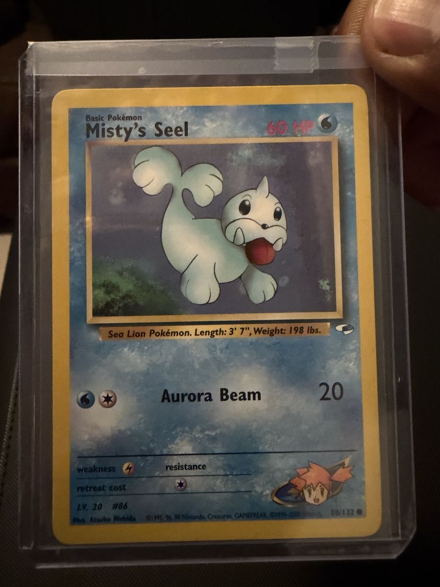 Pokemon Card - Misty's Seel 88/132 Gym Heroes Common TCG