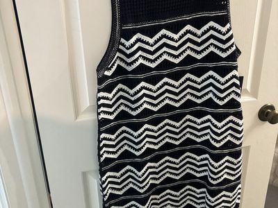 Karl Lagerfeld Paris Crochet Chevron Dress – NEW With Tags