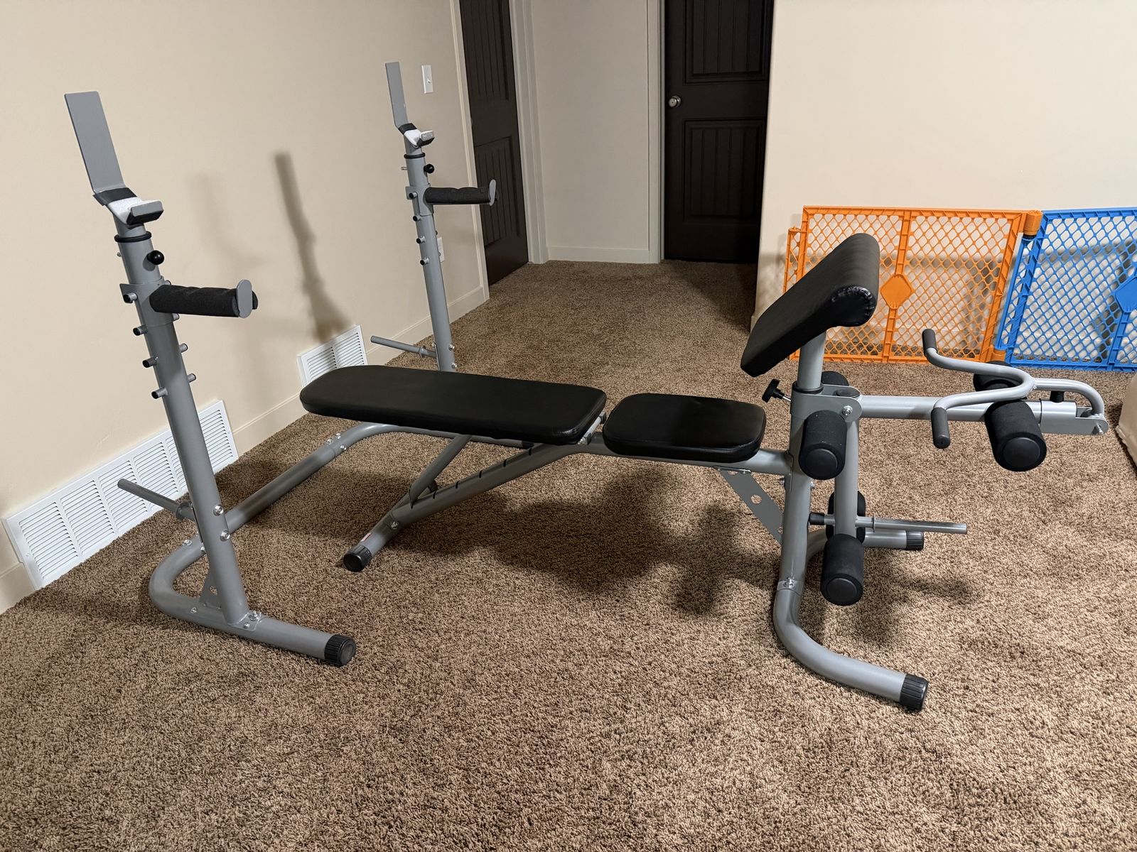 weight bench squat rack barbell dumbbell