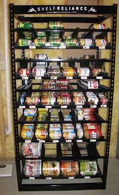 Shelf Reliance 72" Harvest Can Rotation System Food Storage Rack
