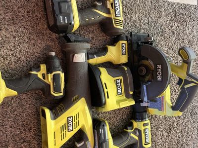 Huge Ryobi tool set with batteries and charger