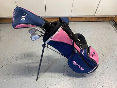 Top Flite XL Junior Youth Girls Golf Stand Bag Pink/Blue