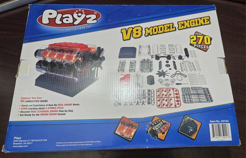 Playz V8 Combustion Engine Model Kit