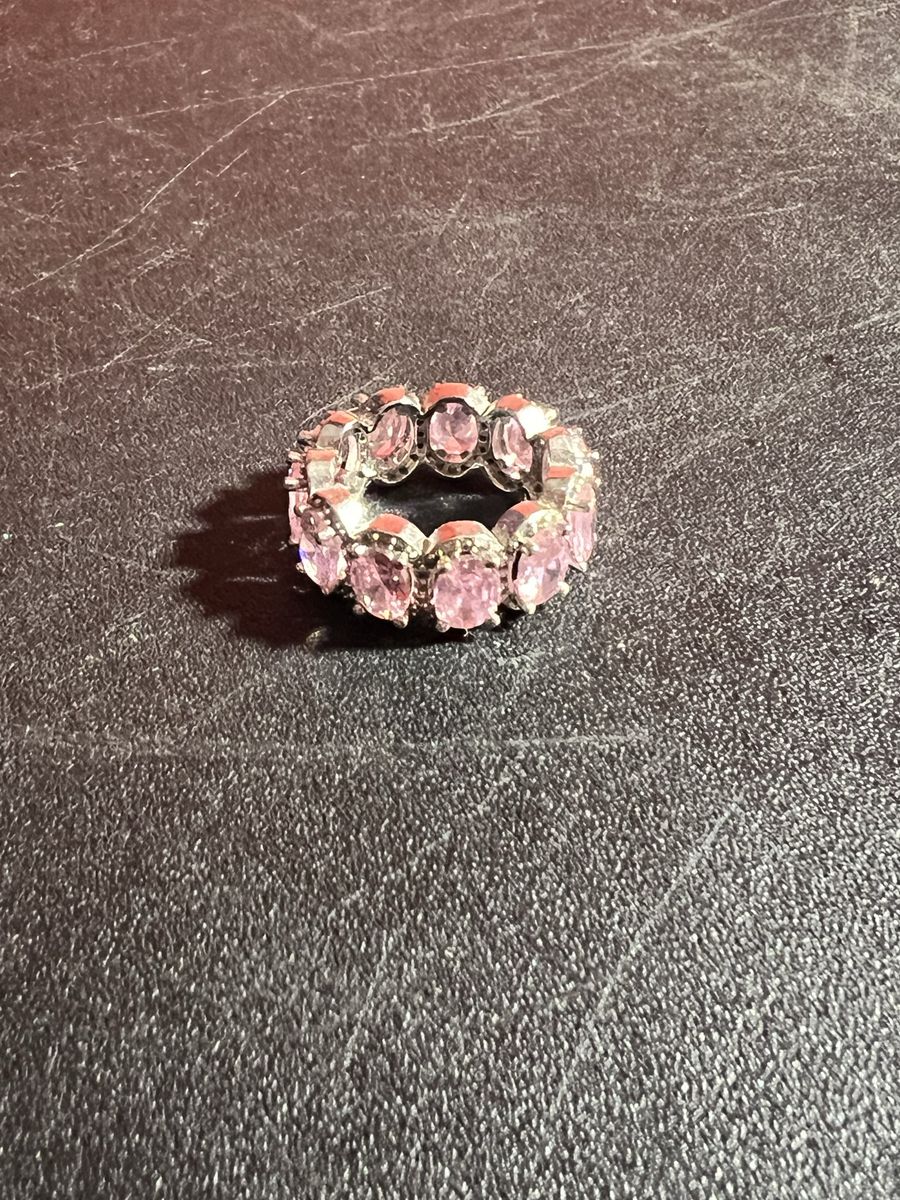Unbranded Pink Gemstone Eternity Band Ring Size 7