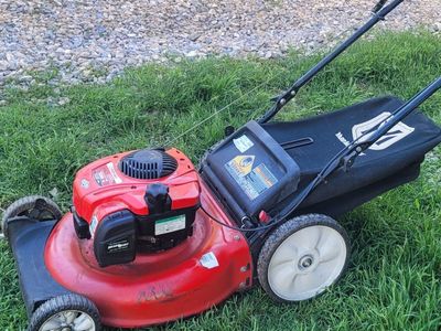 pushing lawn mower good working conditions