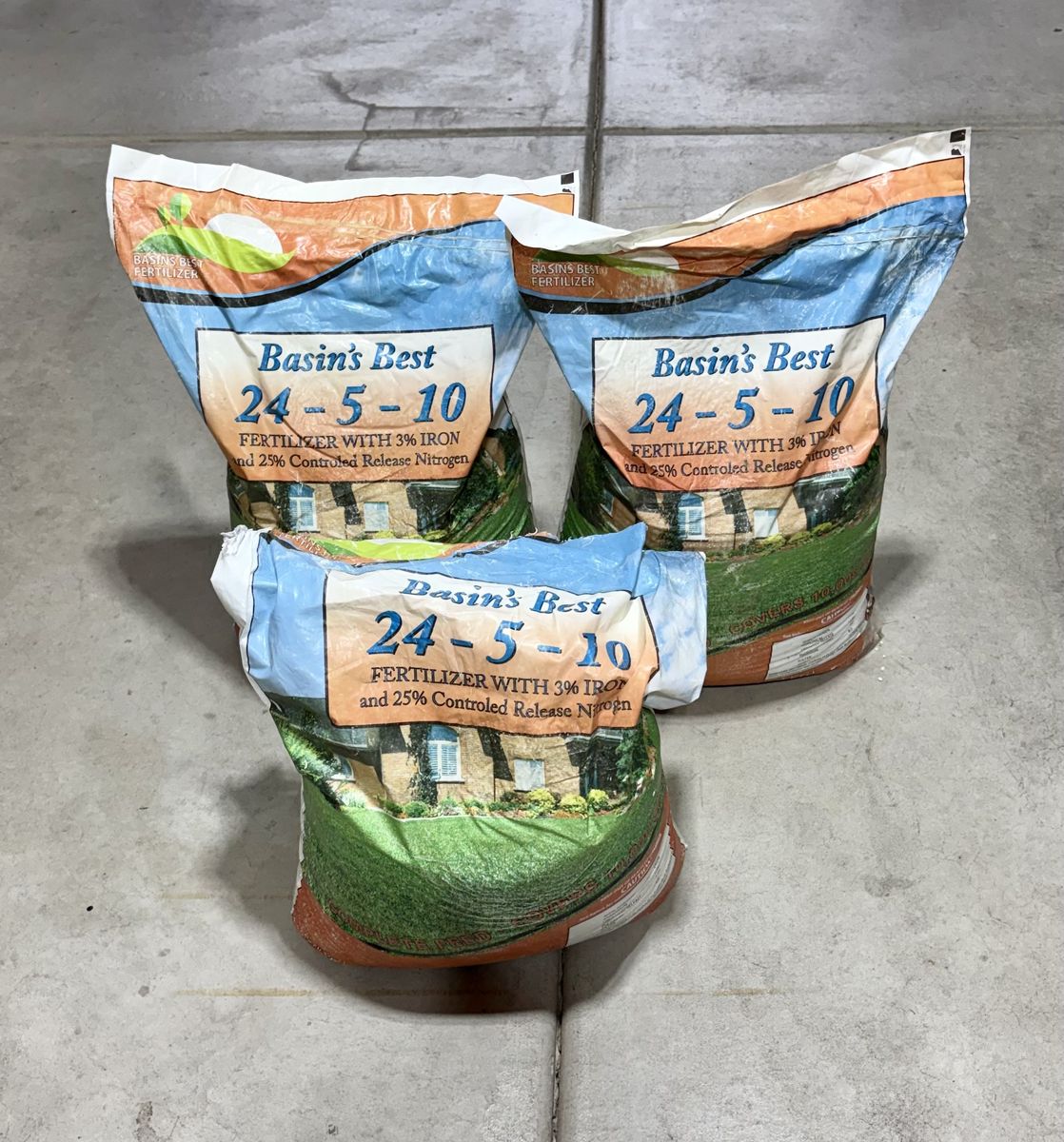 Basins Best 24-5-10 Lawn Fertilizer 50 Pound Bags from J & J Nursery
