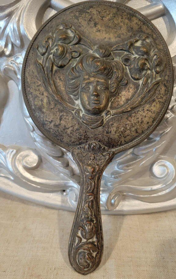 Beautiful Antique Art Nouveau Victorian Mirror
