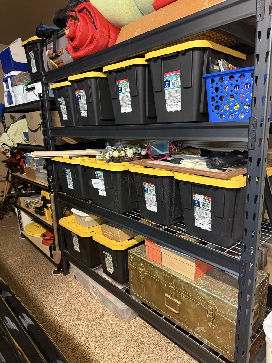 Garage storage shelves