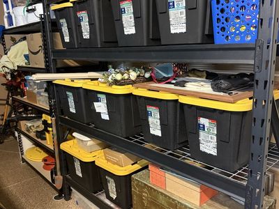 Garage storage shelves