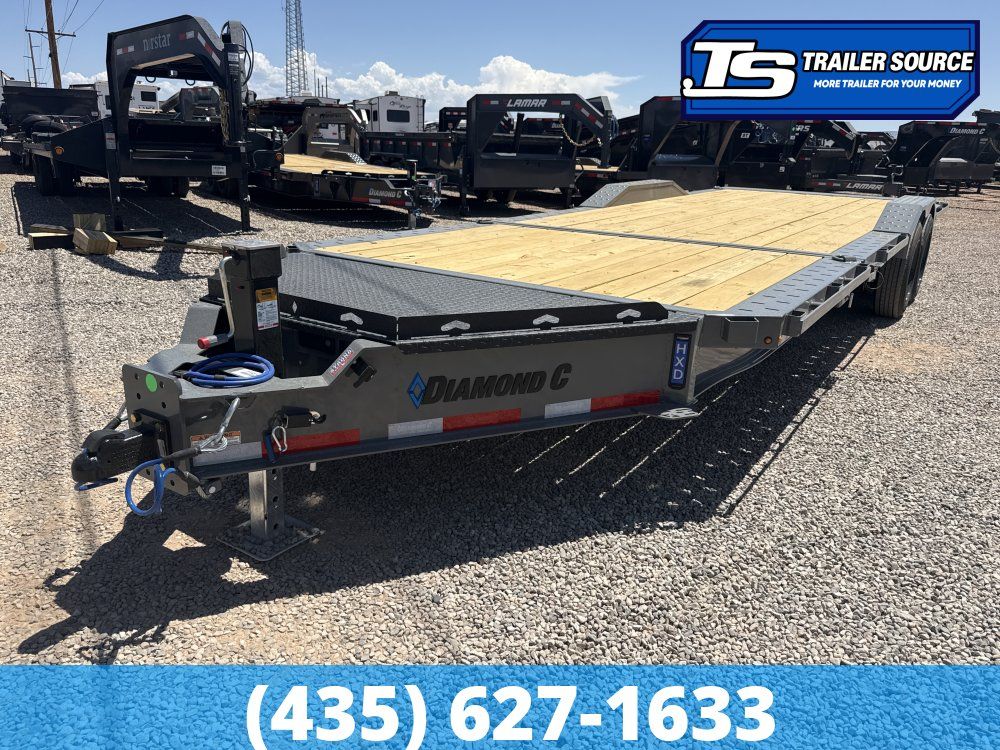 8.5x24 Diamond C HXD 208 Wide Body w/ Drive Over Fenders Tilt Trailer - 18K GVWR - ABS Brakes