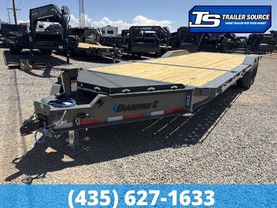 8.5x24 Diamond C HXD 208 Wide Body w/ Drive Over Fenders Tilt Trailer - 18K GVWR - ABS Brakes