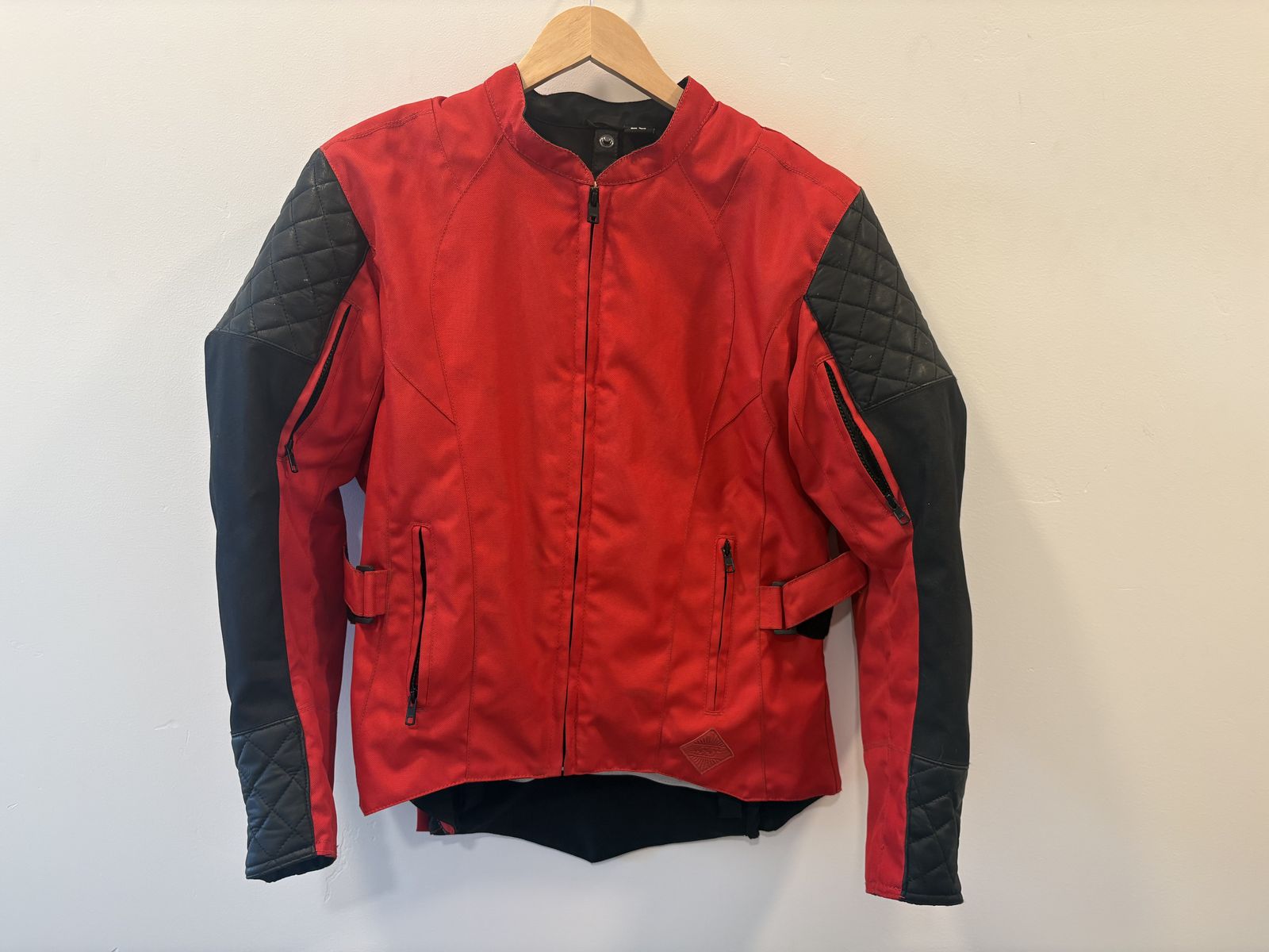 Speed and Strength Women's Red/Black Motorcycle Jacket Size Large - Padded, Ventilated