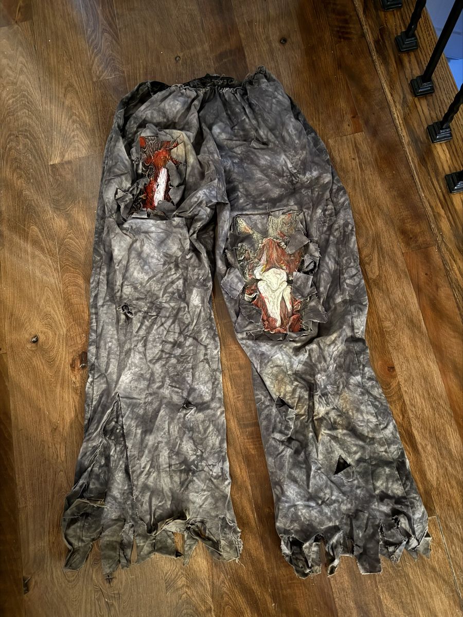 Teen camouflage green zombie costume pants size XL teen 