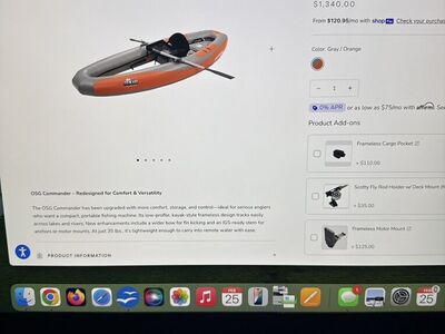 OUTCAST O S G COMMANDER PONTOON BOAT FLOAT TUBE