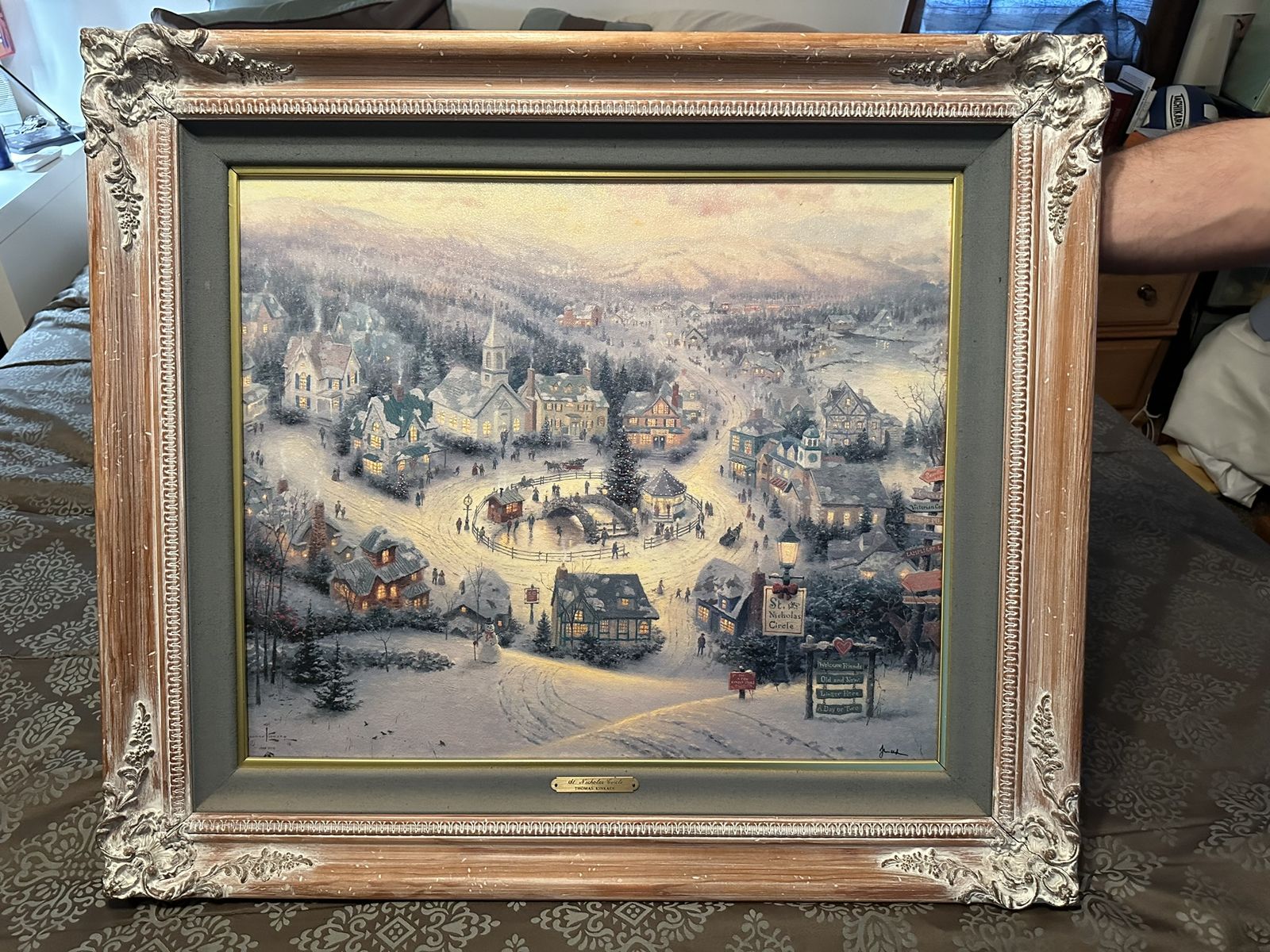 St. Nicholas Circle by Thomas Kinkade 20x24 Signed and Numbered 3/1750 Canvas Rare