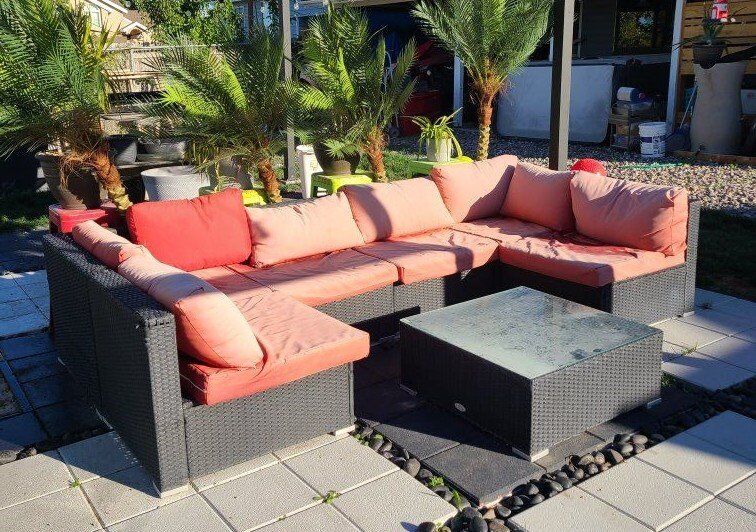 Black Rattan Patio Set