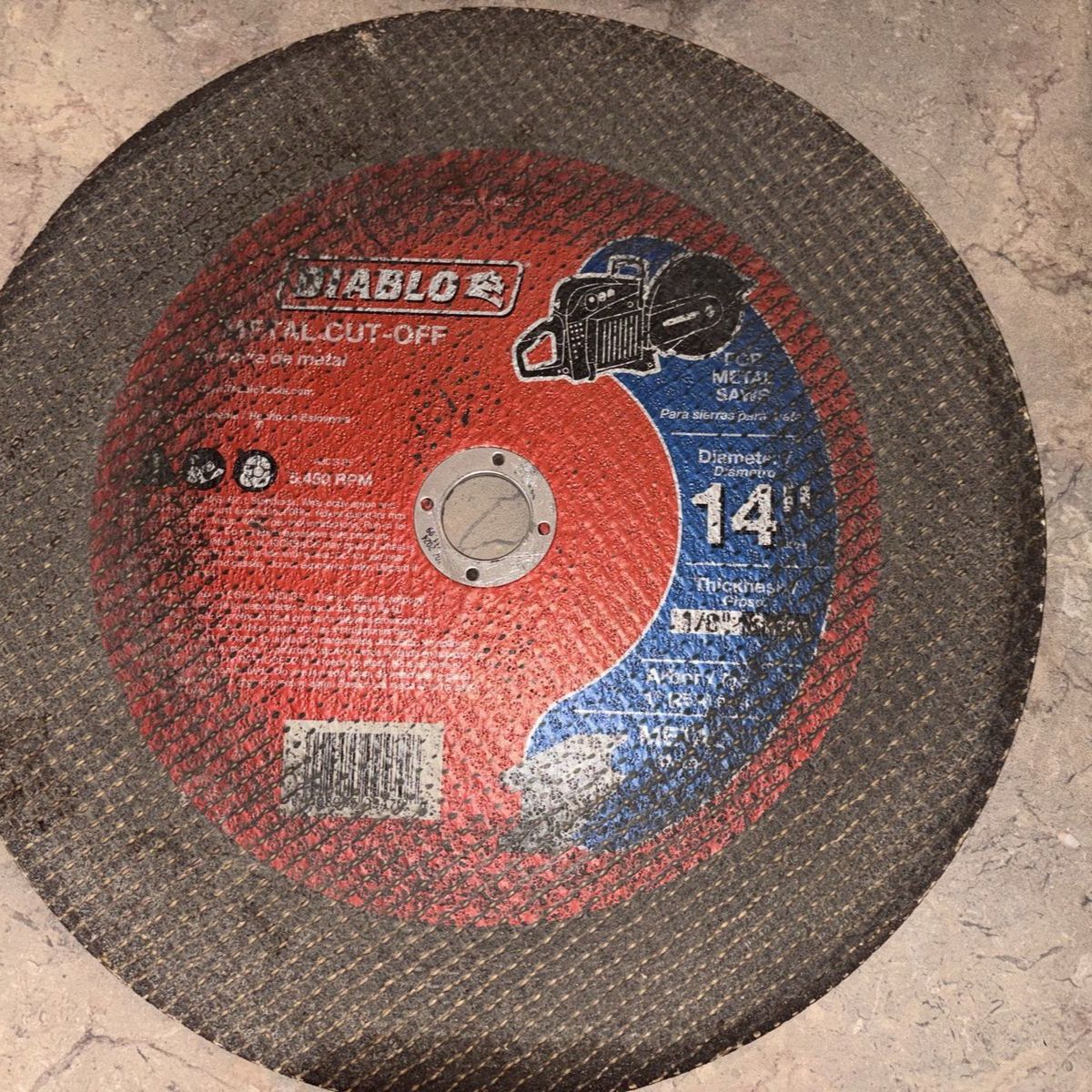 Diablo 14-inch Metal Cut-Off Saw Wheel 1/8-inch Thick