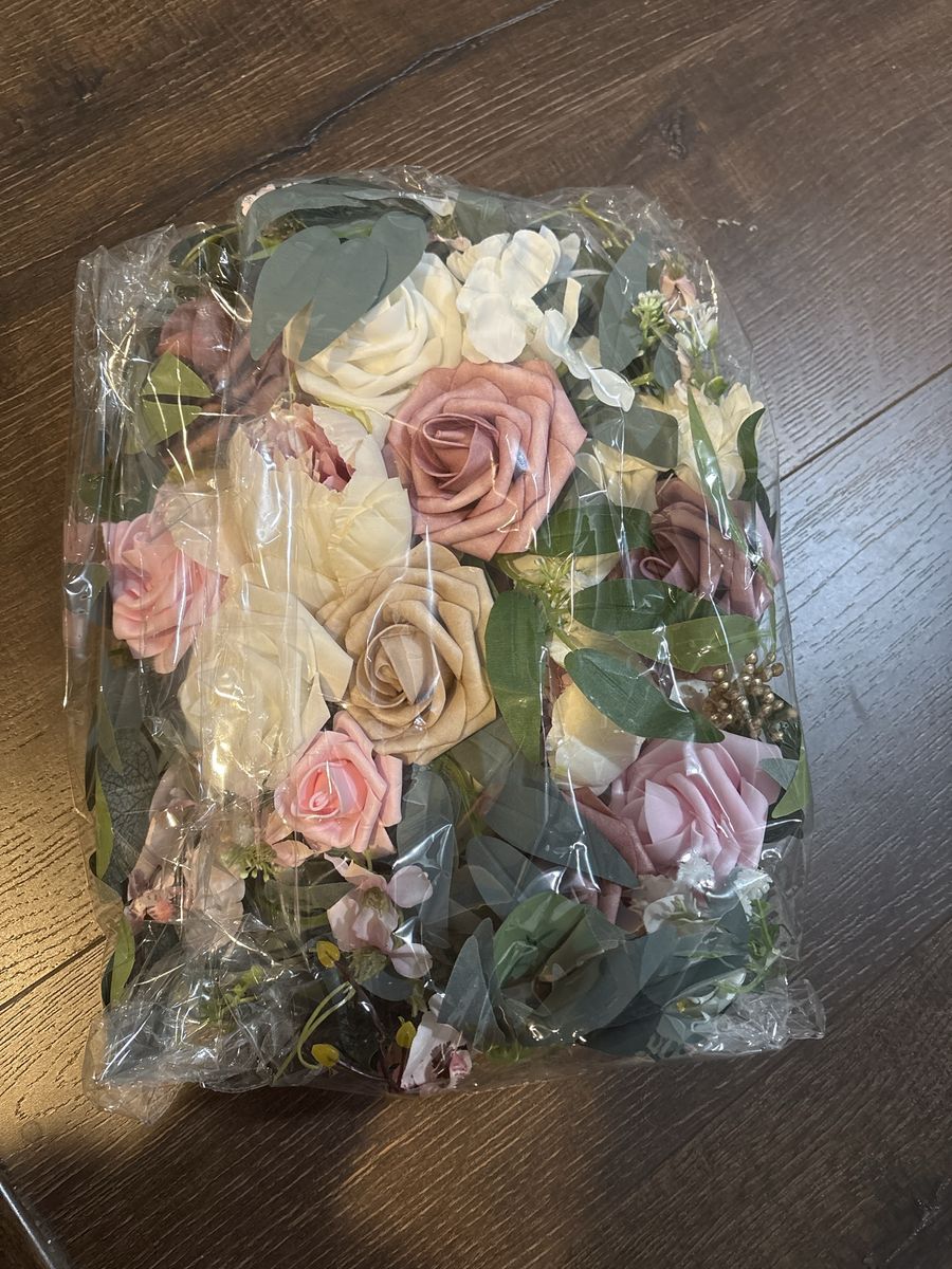 Artificial Flower Floral Garland Swag Arrangement for wedding arch- Dusty Rose and Blush