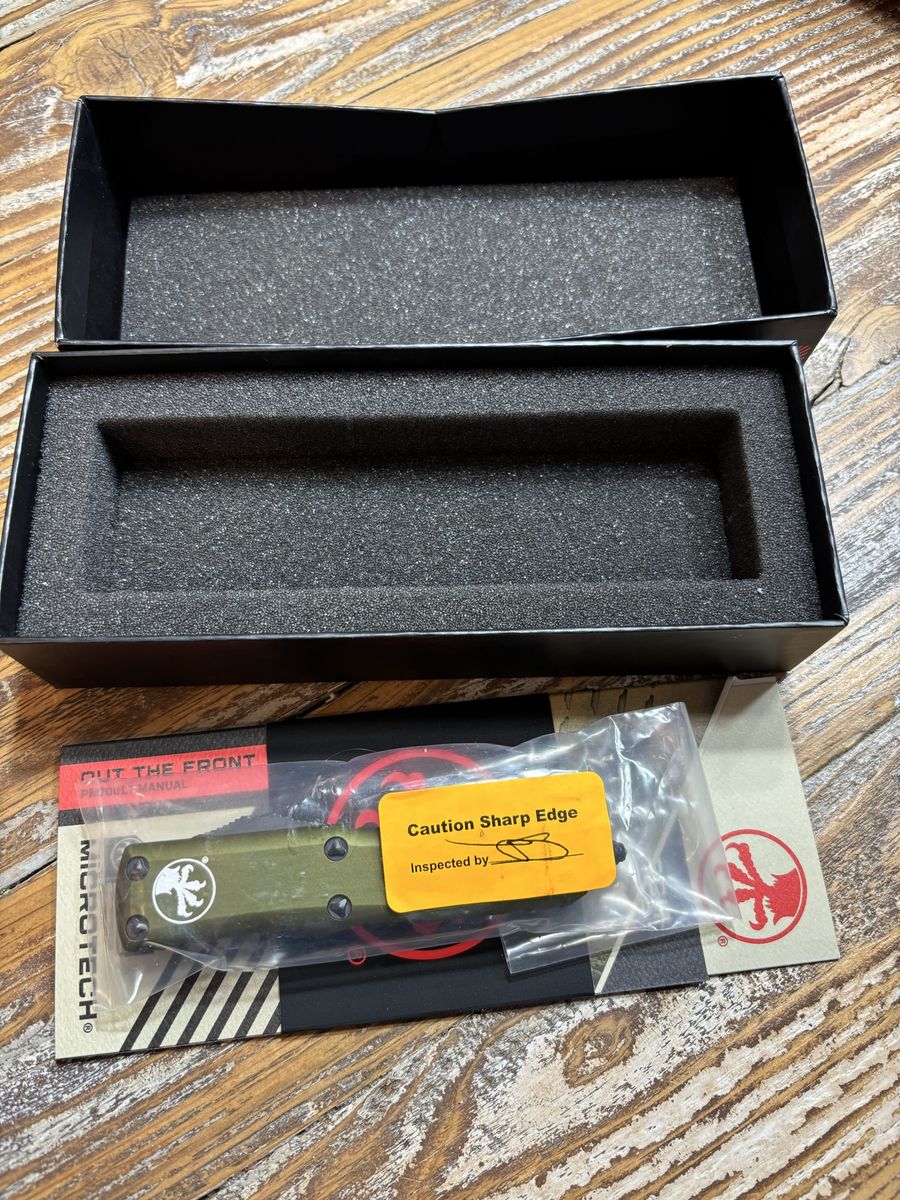 BNIB Microtech UTX-85 S/E OD Green Black M399 Blade