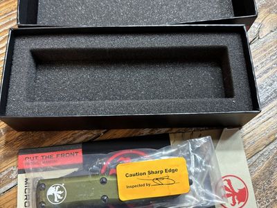 BNIB Microtech UTX-85 S/E OD Green Black M399 Blade